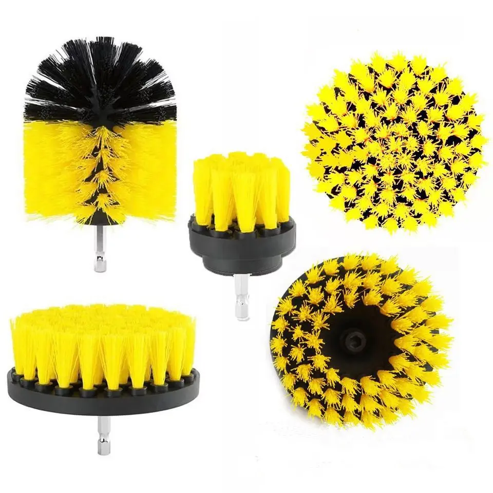 Factory Direct Sale Scrub Detailing Brush 5Pcs Car Scrubber Cleaning Brushes Household Power Drill Cleaning Brush Set