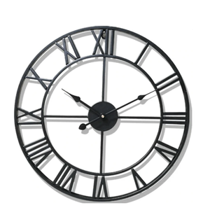 Horloge en métal de Style classique décoration murale chiffres romains horloge murale sur mesure en métal salon horloges décoratives - Product Image 2