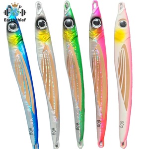 Leurre de pêche en mer THEOS Metal Jig pour pêche en bord de mer et en haute mer, slow jigging, 60g 80g 100g 150g, pour thon, amberjack, kingfish - Product Image 1