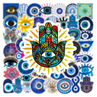 Dessin animé gothique Graffiti autocollant Cool bricolage esthétique décalcomanies pour téléphone portable ordinateur portable avec mauvais œil Style turc