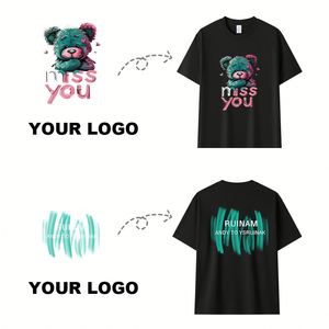 Running <b>Moisture</b>-<b>Wicking</b> Custom Logo Loose Fit Cotton 230Gsm Tee Outfit Short Sleeve Crew Neck Men's <b>T</b>-<b>Shirts</b> Clothing - Product Image 2
