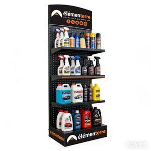 Soporte de tablero de clavija de <span class=keywords><strong>metal</strong></span> personalizado para tienda minorista Estantes de piso Tienda Productos colgantes Estantes de exhibición - Product Image 4