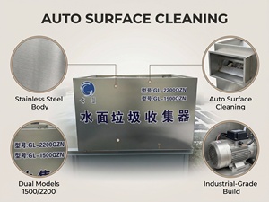 Collecteur de déchets flottant en acier inoxydable 304 durable, pompe à moteur, nettoyage automatique de la surface de l'<span class=keywords><strong>eau</strong></span>, système intelligent - Product Image 1