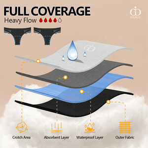 4 capas de encaje sanitario Cullote Menstruelle bambú a prueba de fugas Low Rise Tanga ropa interior Menstruales período Menstrual tangas bragas - Product Image 4