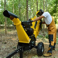 AUSTTER Fabriqué en Chine Broyeur à démarrage électrique ATV remorquable 420cc Ducar /B & S/Loncin Gaz 15HP Broyeur de bois de jardin Déchiqueteuse à bois