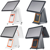 Machine de Système TPV Terminal de Paiement Caisse Android Intelligent de Bureau Double Écran Tactile Oem Odm avec Imprimante 80mm