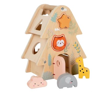 Jouet éducatif Montessori <span class=keywords><strong>en</strong></span> bois <span class=keywords><strong>en</strong></span> forme de <span class=keywords><strong>maison</strong></span> dans les arbres, blocs d'animaux à assortir, jouet sensoriel pour développer la motricité fine, cadeau pour les tout-petits - Product Image 1