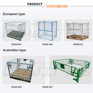 Vente chaude Revêtement En Poudre Pliable Empilable En Métal De Stockage Grillage Europe Personnalisé Cage Palette - Product Image 6