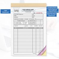 Carnet de factures personnalisé avec logo, carnet de reçus autocopiants NCR 2 ou 3 feuillets, formulaires de bons de commande, fabricant, grossiste, fournisseur OEM