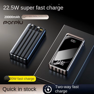 PORPIU PD22.5W 20000 di ricarica <span class=keywords><strong>Super</strong></span> veloce mah Power Bank grande capacità con ingresso di tipo C e Display a LED Logo personalizzabile - Product Image 5