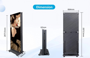 หน้าจอ LED โปสเตอร์ความละเอียดสูง P2 สำหรับใช้งานภายในอาคาร, จอแสดงผล LED แบบตั้งพื้น ความถี่รีเฟรชสูง 3840Hz สำหรับห้องจัดแสดงนิทรรศการ - Product Image 2