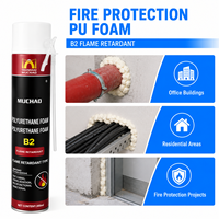 Scellant en mousse de polyuréthane ignifuge B2 A22 300 ml, colle en mousse PU à expansion élevée pour les projets de protection incendie résidentiels et de bureaux
