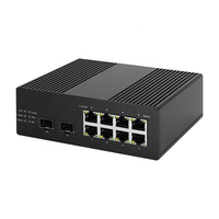 Commutateur géré industriel PoE + L2 de rail DIN de 10 ports avec 8 GE + 2SFP pour l'extérieur de télévision en circuit fermé