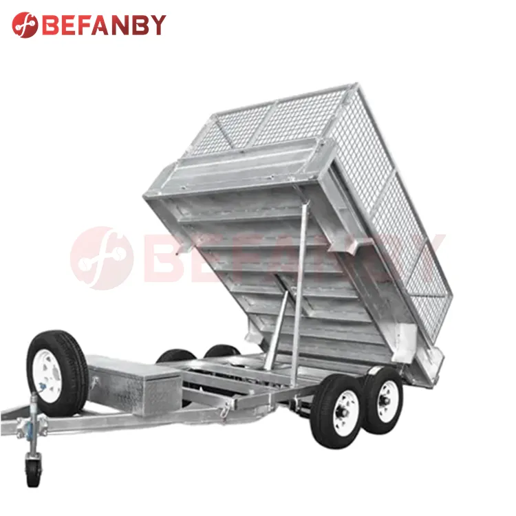 Tandem axle 2000kgs capacity flat top tipping trailer