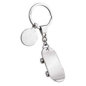 Porte-clés en alliage de zinc, mousqueton tendance en forme de cœur, motif dessin animé vintage mignon, impression UV offset, accessoire de mode laser - Product Image 1