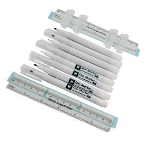 Pointe chirurgicale stylo marqueur de peau chirurgical stérile médical stylo marqueur de peau stérile avec règle - Product Image 3