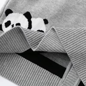 Suéter Infantil de Punto Grueso con Diseño de Panda, Cuello Redondo, para Otoño/Invierno, Algodón Suave, Top para Bebé - Product Image 4