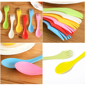 Nhựa PLA bền vững thiết lập dao kéo nhựa spork Scoop và dĩa dao kéo composable tùy chỉnh - Product Image 2