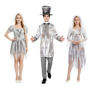 Disfraz de Pareja de Novios Fantasma, Traje de Boda de Cadáveres para Halloween, Vestido de Cosplay de Zombie Aterrador para Adultos, Fiesta de Carnaval - Product Image 1