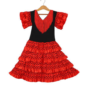 Costume de danseuse <span class=keywords><strong>flamenco</strong></span> espagnole pour filles, <span class=keywords><strong>robe</strong></span> de style <span class=keywords><strong>flamenco</strong></span> gypsy tendance pour filles, vente chaude - Product Image 2