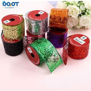 Paillettes colorate, tessuto a rete, nastro increspato, nastro decorativo per feste come natale, pasqua, san valentino, ecc - Product Image 6