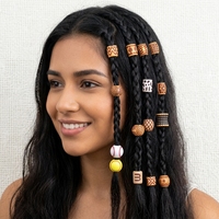 Accessoires en acrylique pour dreadlocks, coiffes, tresses perlées, perles à gros trous, accessoires pour vêtements et chaussures, perles lâches DIY pour la confection de vêtements