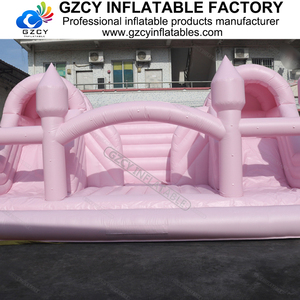 Videur gonflable en PVC Portable commercial Combo blanc Pastel rose bleu <span class=keywords><strong>mariage</strong></span> usage domestique Double toboggan <span class=keywords><strong>château</strong></span> gonflable <span class=keywords><strong>location</strong></span> - Product Image 2