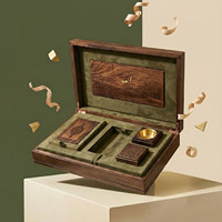 Coffret Cadeau Diffuseur d'Arômes en Velours Violet, Coffret Organisateur de Bâtonnets d'Encens en Bois de Luxe, Boîte d'Emballage pour Huiles Parfumées
