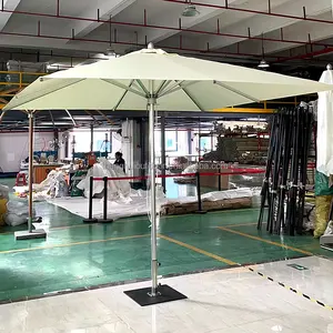 Outdoor Luxury 10ft Square Parasol Aluminium Patio Garden Umbrella Swimming Pool Umbrella Commercial Parasol
