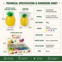 Jouets sensoriels Southpeak : Jouets Squishy en forme d'ananas, jouets anti-stress en TPR, vente en gros, OEM