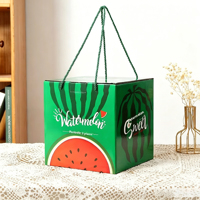 Draagbare kartonnen doos met watermeloenprint, tweedelig, grote capaciteit, luxe gelamineerde, gepersonaliseerde binnenbak, op maat gemaakt