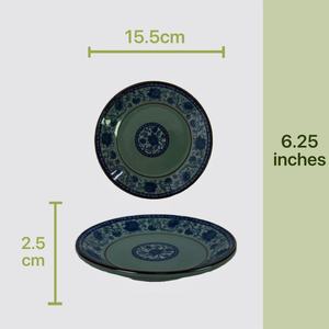 Ensemble d'assiettes rondes en céramique de haute qualité, motif végétal écologique, nouveau style chinois, vaisselle durable - Product Image 4