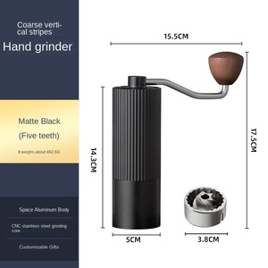 เครื่องบดเมล็ด<span class=keywords><strong>กาแฟ</strong></span>สแตนเลส, เครื่องบดกาแฟด้วยมือหมุนด้วยมือแกน<span class=keywords><strong>บด</strong></span> CNC - Product Image 6