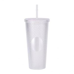 Vaso Térmico Negro Mate de 24oz Sin BPA con Tapa de Rejilla y Tachuelas Brillantes, con Pajita, para Bebidas Frías y Agua Hirviendo - Product Image 5