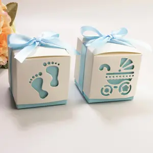 婴儿淋浴婴儿脚糖果盒激光切割婴儿淋浴礼品糖果盒男孩女孩礼品盒