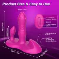 Vibrateur sans fil avec télécommande par application, double stimulateur anal et point G, masturbateur vaginal pour femmes, jouets sexuels pour femmes