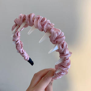 Diadema Antideslizante de Color Sólido con Diseño de Dientes, Diadema Plegable para Mujer - Product Image 3