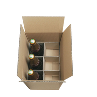 Emballage d'expédition personnalisé pour bouteille d'eau, boîte en carton ondulé, boîte de transport pour 6, 12 ou 24 bouteilles, boîte à bière avec séparateur