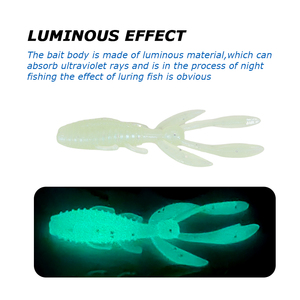 Tolure Custom 2.1g 63mm esca morbida per gamberetti 20 pz/set con esca morbida bionica con pesce e sale Cebo De Pesca - Product Image 3