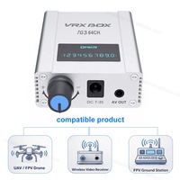Récepteur analogique VRX DMKR 7.2G 64CH pour FPV, boîtier 6110 à 7210 MHz, double antenne OLED, 120g, en stock, vente en gros