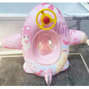 Bouée gonflable en forme d'avion pour enfants, design de dessin animé, pour utilisation en piscine - Product Image 4