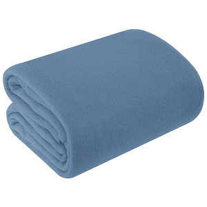Wholesale Lightweight 100%Polyester Blue Color Polar Fleece Bed Blanket - Product Image 2