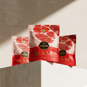 Sachet sous vide en plastique imprimé personnalisé, scellage sur 3 côtés, emballage alimentaire, sac scellé à l'arrière, pour fruits de mer, viande congelée, boulettes, emballage de jambon - Product Image 5