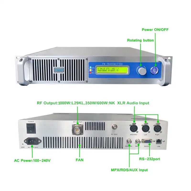 [Hot Sale] 1000w 1kw Wireless Fm Transmisor radio broadcast transmitter professional for FM radio station-RC1