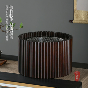 Bamboo Charcoal <b>Stove</b> Antique Style Tea <b>Stove</b> Freestanding Wood Fuel Chinese Design Durable Household Indoor Use - Product Image 2