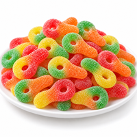 Bonbons Gommeux Sucrés Halal Personnalisés OEM en Forme de Tétine pour Enfants, Bonbons Gommeux Aigres en Vrac, Fournisseur en Gros
