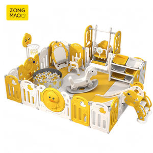 Ensemble de clôture de <span class=keywords><strong>jeu</strong></span> pliable avec maison en plastique, aire de jeux intérieure, balançoire pour bébé, tableau à dessin, cheval à <span class=keywords><strong>bascule</strong></span> - Product Image 1