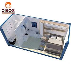 Cbox Vente en gros de maisons préfabriquées modulaires, résidence de camp, bâtiment de bureau moderne, hôtel, mini-maisons, toit en pente, maison conteneur détachable - Product Image 6