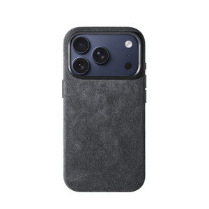 Étui de téléphone en suède <span class=keywords><strong>original</strong></span> pour iPhone 16 17 Pro 15 Pro Max, avec fourrure pour Alcantara, NOUVEAU étui de téléphone portable - Product Image 2