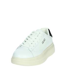 Baskets pour hommes Liu-Jo, blanches et noires, modèle Big 01, en toile, chaussures tendance - Product Image 6